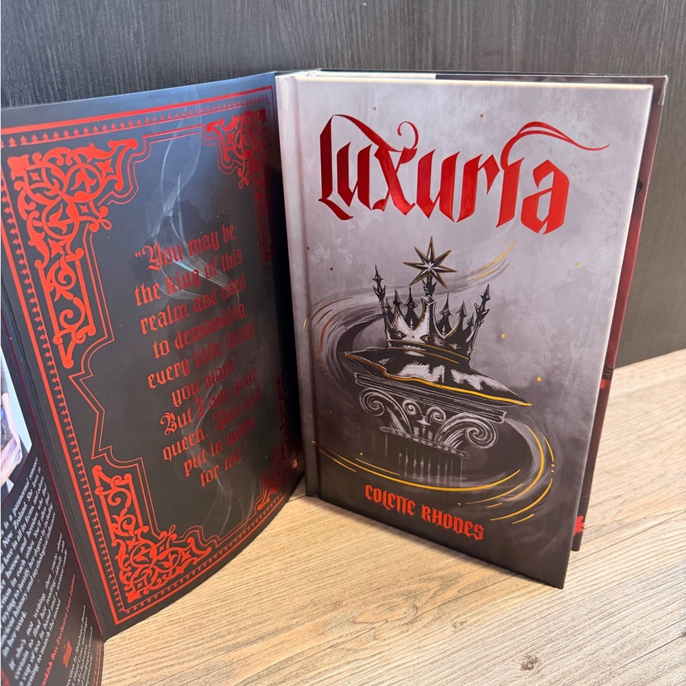 Bookish Box Darkly edition of Luxuria by Colette Rhodes